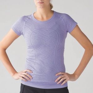 Lululemon Swiftly Tech Short Sleeve Crew Heathered Lilac Size 4